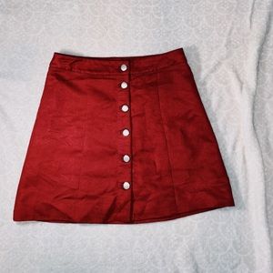 Red mini skirt